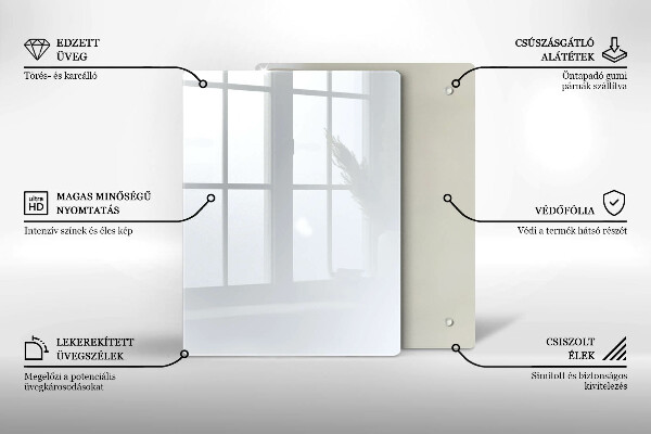 Osłona na ścianę w kuchni Kolor biały