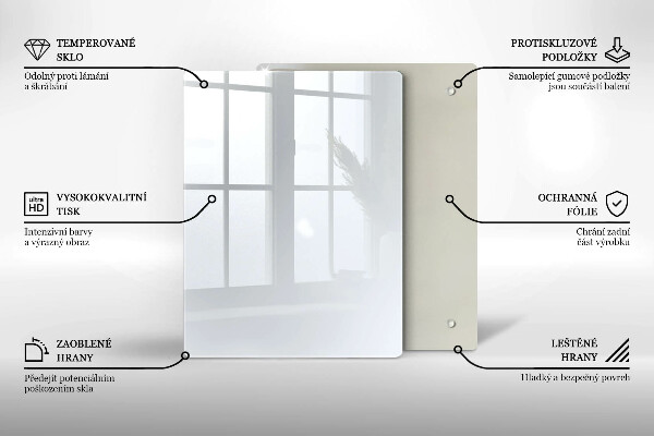 Osłona na ścianę w kuchni Kolor biały