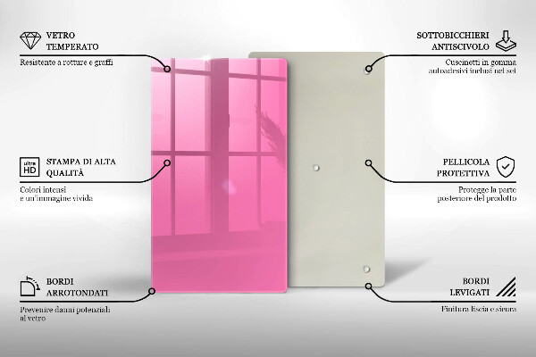 Osłona na ścianę w kuchni Kolor różowy