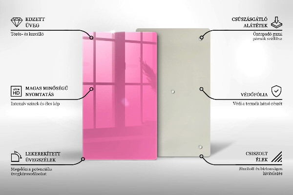 Osłona na ścianę w kuchni Kolor różowy