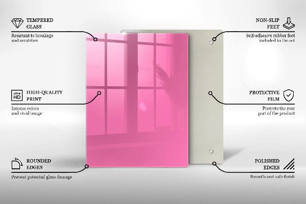 Osłona na ścianę w kuchni Kolor różowy