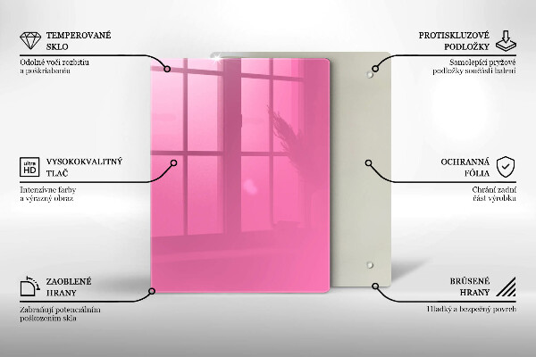 Osłona na ścianę w kuchni Kolor różowy