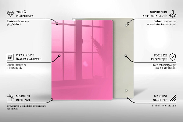 Osłona na ścianę w kuchni Kolor różowy