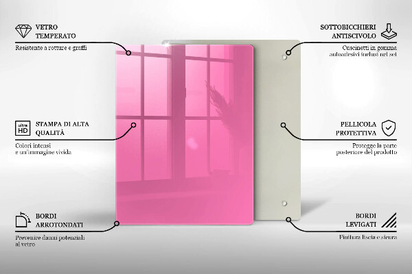 Osłona na ścianę w kuchni Kolor różowy