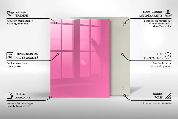 Osłona na ścianę w kuchni Kolor różowy