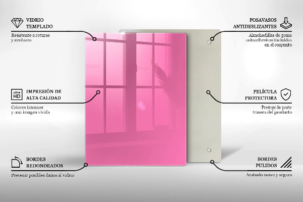 Osłona na ścianę w kuchni Kolor różowy