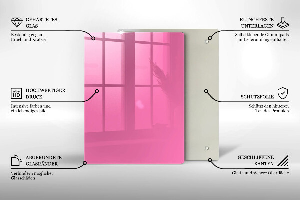 Osłona na ścianę w kuchni Kolor różowy