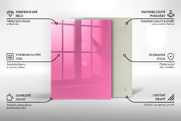 Osłona na ścianę w kuchni Kolor różowy