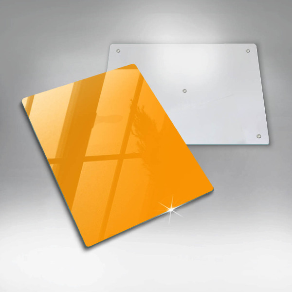 Osłona na ścianę w kuchni Kolor ciemny żółty