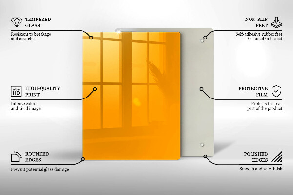 Osłona na ścianę w kuchni Kolor ciemny żółty