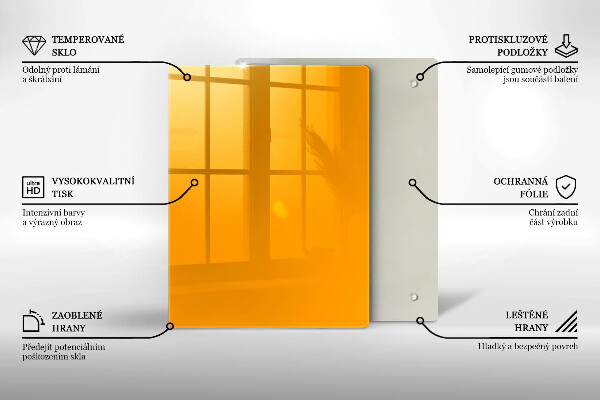 Osłona na ścianę w kuchni Kolor ciemny żółty