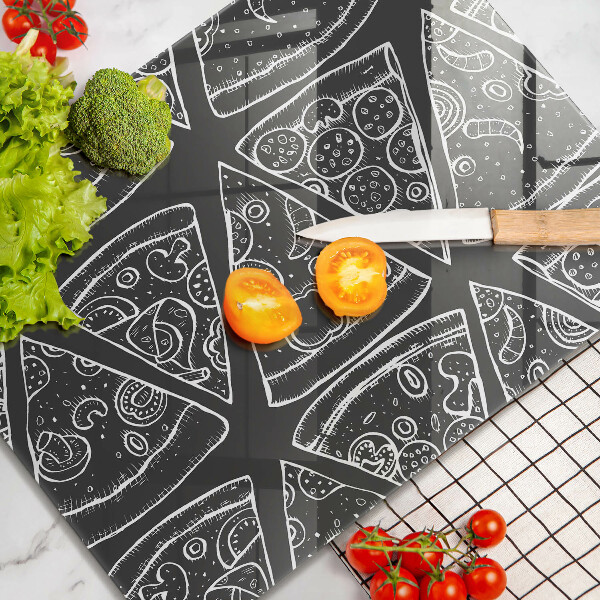 Osłona ściany przy kuchence gazowej Ilustracja pizza