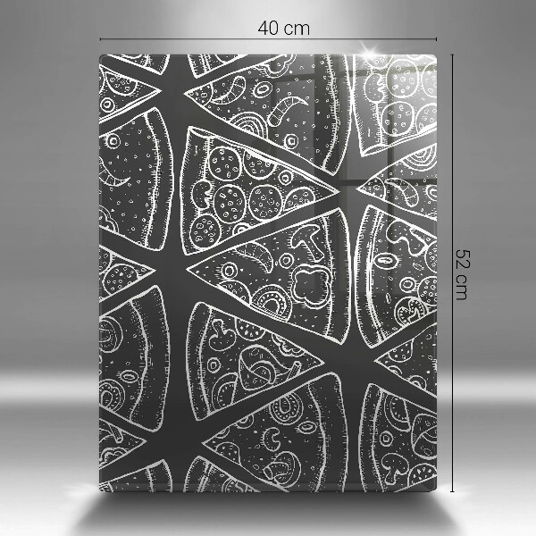 Osłona ściany przy kuchence gazowej Ilustracja pizza