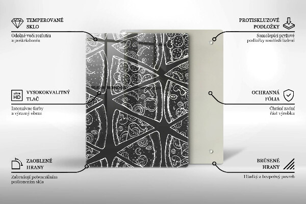 Osłona ściany przy kuchence gazowej Ilustracja pizza