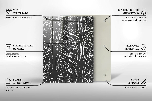 Osłona ściany przy kuchence gazowej Ilustracja pizza