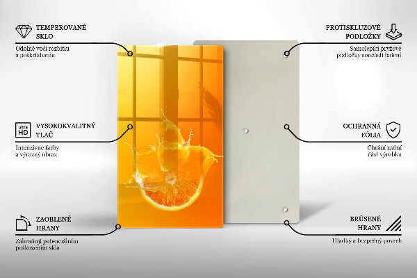 Osłona ściany przy kuchence gazowej Soczysty owoc pomarańcza