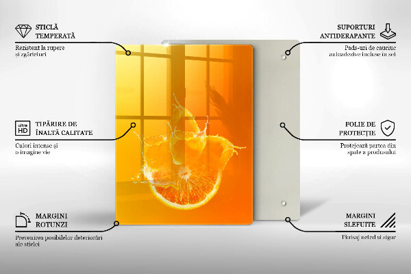 Osłona ściany przy kuchence gazowej Soczysty owoc pomarańcza