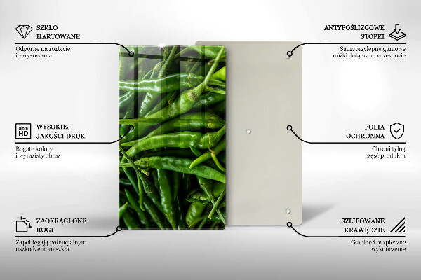 Płyta ochronna na indukcję Strączki groszek