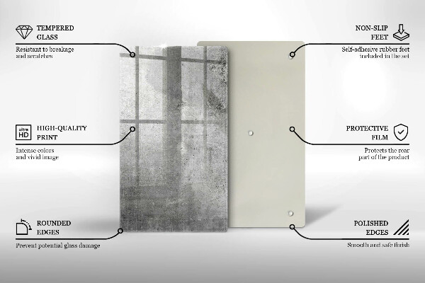 Płyta ochronna na indukcję Tekstura beton