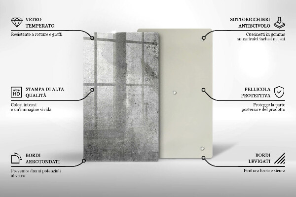 Płyta ochronna na indukcję Tekstura beton