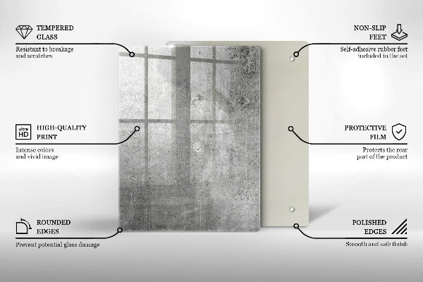Płyta ochronna na indukcję Tekstura beton