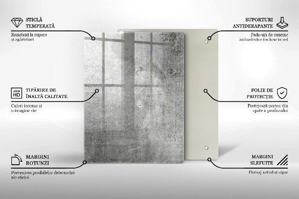 Płyta ochronna na indukcję Tekstura beton