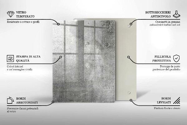 Płyta ochronna na indukcję Tekstura beton