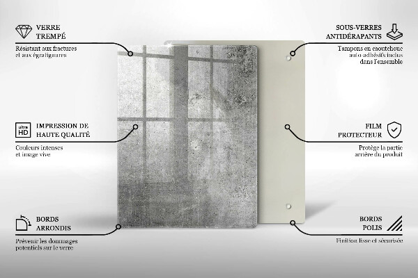 Płyta ochronna na indukcję Tekstura beton