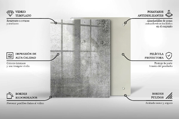 Płyta ochronna na indukcję Tekstura beton