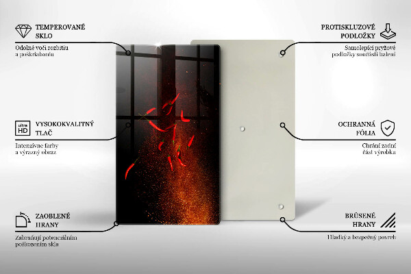 Płyta ochronna na indukcję Ostre papryczki chili