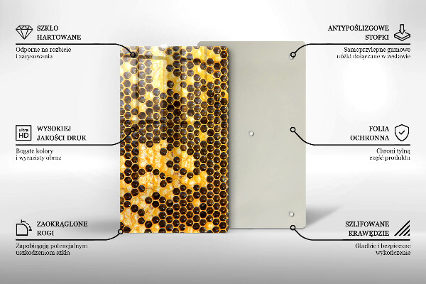 Osłona na ścianę w kuchni Plaster miodu