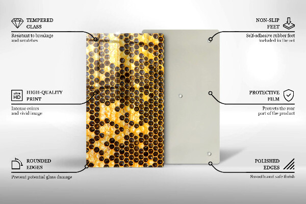 Osłona na ścianę w kuchni Plaster miodu
