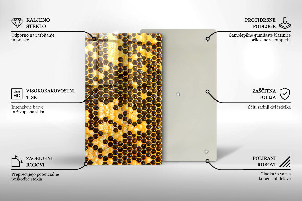 Osłona na ścianę w kuchni Plaster miodu