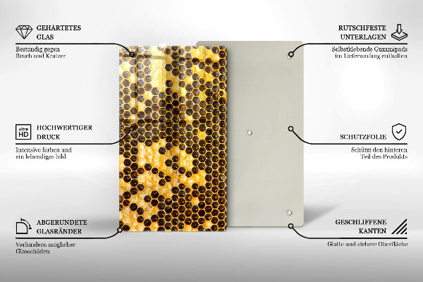 Osłona na ścianę w kuchni Plaster miodu