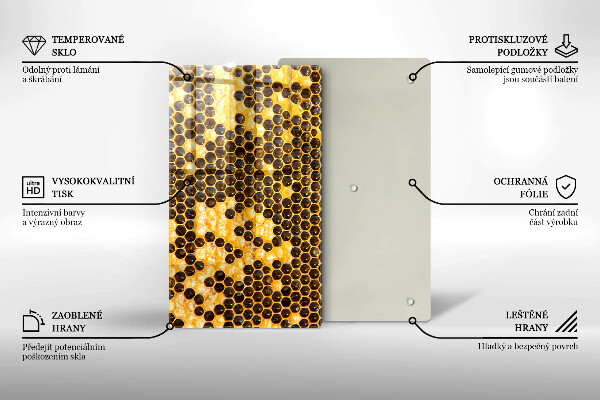 Osłona na ścianę w kuchni Plaster miodu