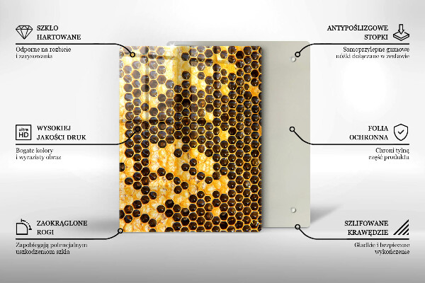 Osłona na ścianę w kuchni Plaster miodu
