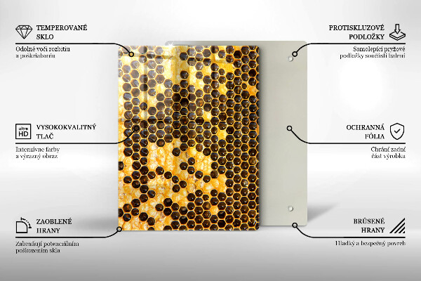 Osłona na ścianę w kuchni Plaster miodu