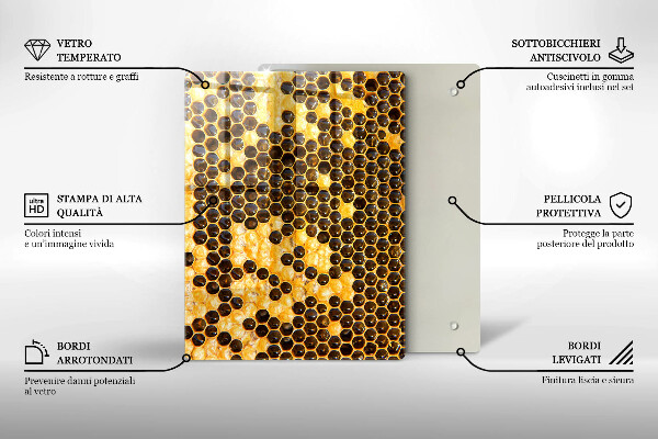 Osłona na ścianę w kuchni Plaster miodu