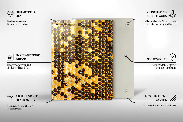 Osłona na ścianę w kuchni Plaster miodu