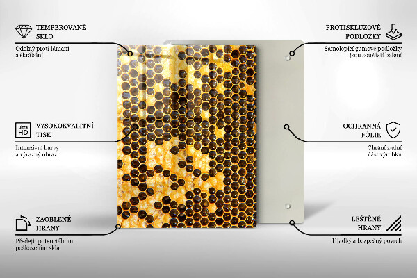 Osłona na ścianę w kuchni Plaster miodu