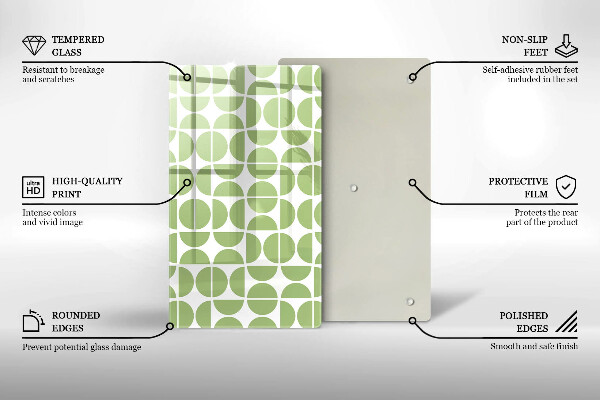 Osłona ściany przy kuchence gazowej Wzór boho kształty