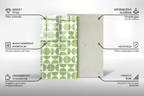 Osłona ściany przy kuchence gazowej Wzór boho kształty