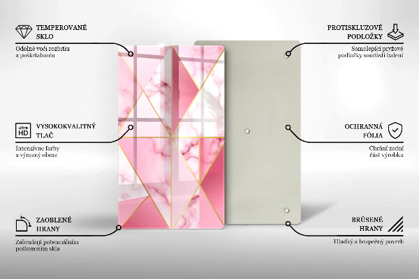Osłona ściany przy kuchence gazowej Geometryczny marmur
