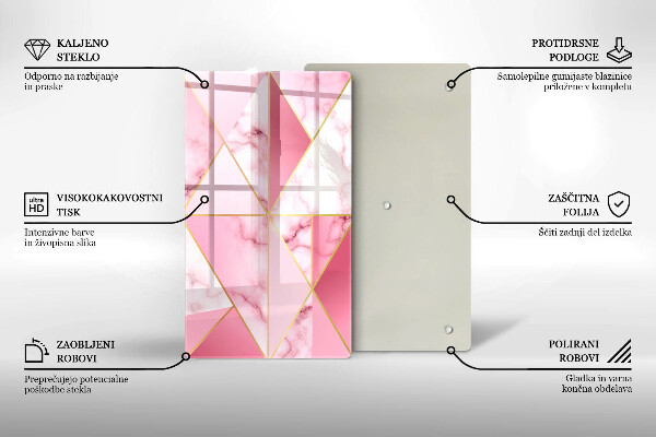 Osłona ściany przy kuchence gazowej Geometryczny marmur
