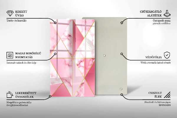 Osłona ściany przy kuchence gazowej Geometryczny marmur