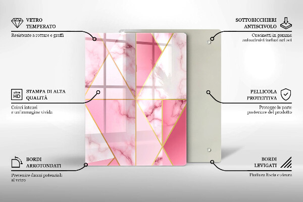 Osłona ściany przy kuchence gazowej Geometryczny marmur