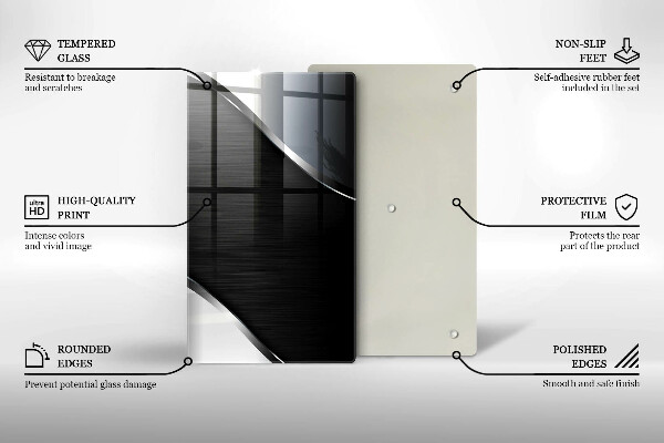 Osłona do kuchni na ścianę Metalowa abstrakcja