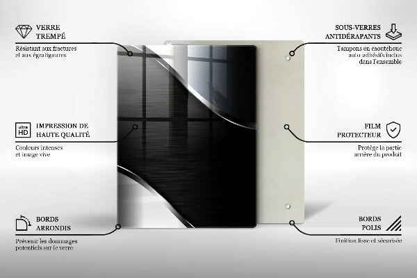 Osłona do kuchni na ścianę Metalowa abstrakcja