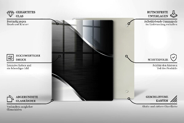 Osłona do kuchni na ścianę Metalowa abstrakcja