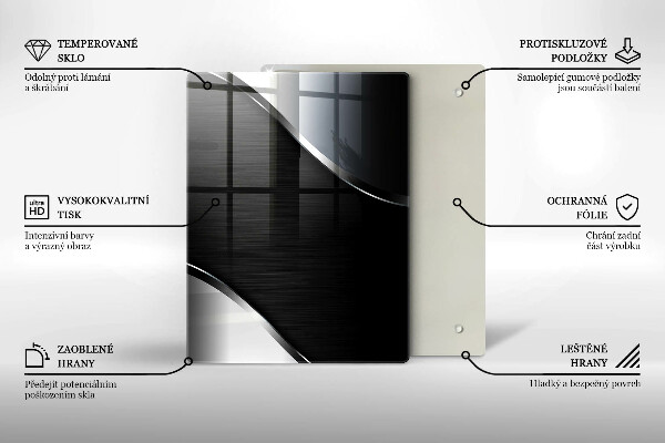 Osłona do kuchni na ścianę Metalowa abstrakcja